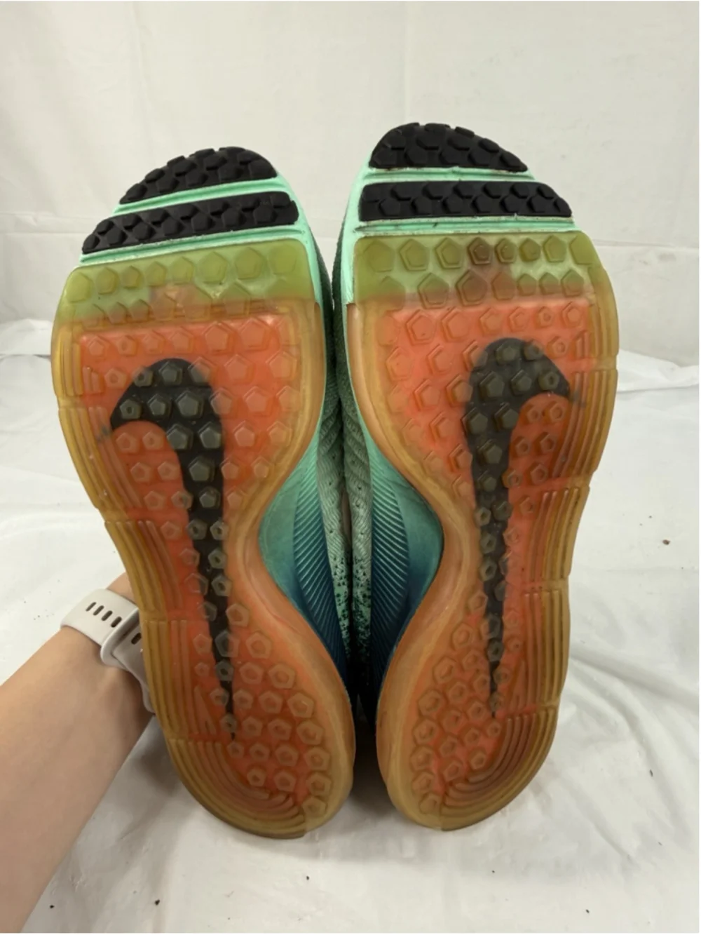 Nike LunarEpic Flyknit H2O Repel Shield Green Running Shoes 849665-300 Women 7